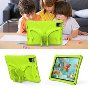 For iPad Pro 11 2024 Butterfly Bracket EVA Shockproof Tablet Case(Grass Green)