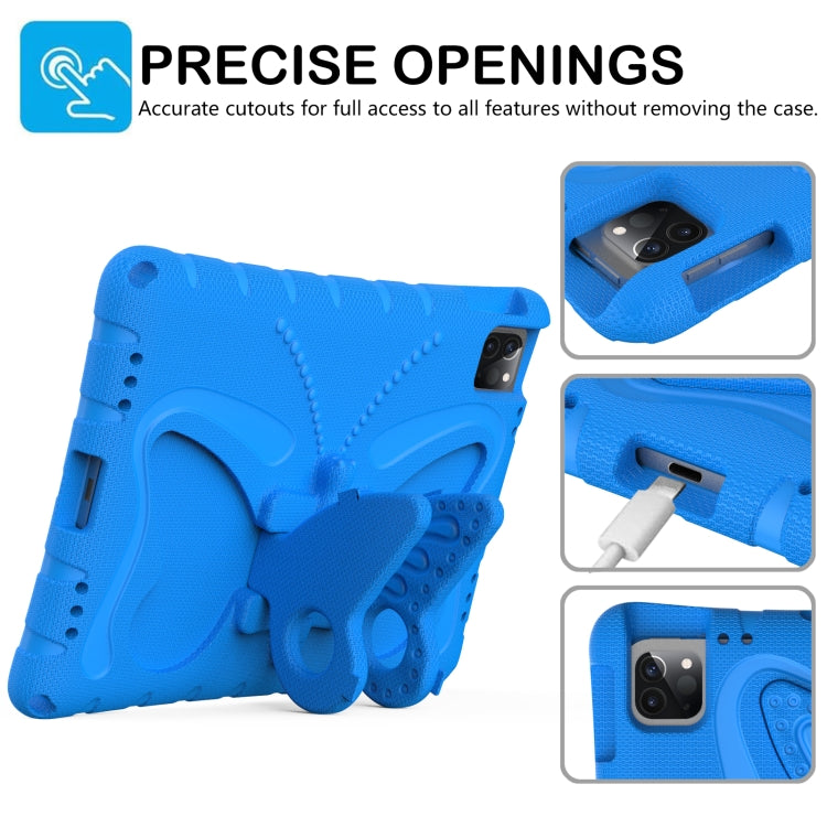 For iPad Pro 11 2024 Butterfly Bracket EVA Shockproof Tablet Case(Blue) - iPad Pro 11 2024 Cases by PMC TechLife | Online Shopping South Africa | PMC TechLife | Buy Now Pay Later Mobicred