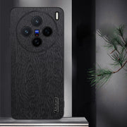 For vivo X200 Tree Bark Leather Shockproof Phone Case(Grey)