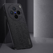 For vivo X200 Tree Bark Leather Shockproof Phone Case(Grey)
