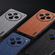 For vivo X200 Tree Bark Leather Shockproof Phone Case(Grey)