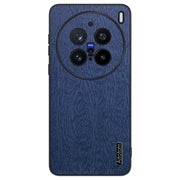 For vivo X200 Pro Tree Bark Leather Shockproof Phone Case(Blue)