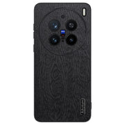 For vivo X200 Pro Tree Bark Leather Shockproof Phone Case(Black)