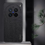 For vivo X200 Pro mini Tree Bark Leather Shockproof Phone Case(Grey)