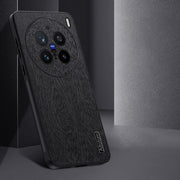For vivo X200 Pro mini Tree Bark Leather Shockproof Phone Case(Grey)