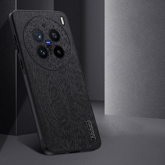 For vivo X200 Pro mini Tree Bark Leather Shockproof Phone Case(Grey)