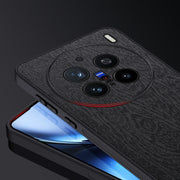 For vivo X200 Pro mini Tree Bark Leather Shockproof Phone Case(Grey)