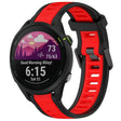 For Garmin Forerunner 255 Music 22mm Two Color Textured Silicone Watch Band(Red+Black) - Watch Bands by PMC TechLife | Online Shopping South Africa | PMC TechLife