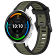 For Garmin Venu 3 22mm Two Color Textured Silicone Watch Band(Green+Black) - Watch Bands by PMC TechLife | Online Shopping South Africa | PMC TechLife
