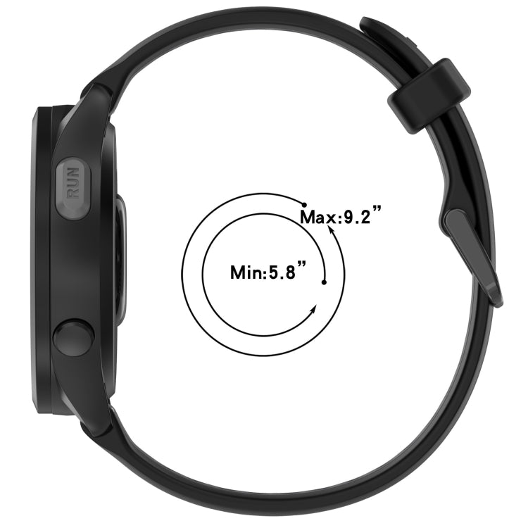 For Amazfit GTR 3 Pro 22mm Two-Color Textured Silicone Watch Band(Grey+Black) - Watch Bands by PMC TechLife | Online Shopping South Africa | PMC TechLife