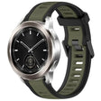 For Xiaomi Watch S3 22mm Two Color Textured Silicone Watch Band(Green+Black) - Watch Bands by PMC TechLife | Online Shopping South Africa | PMC TechLife