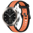 For Xiaomi Watch S3 22mm Two Color Textured Silicone Watch Band(Orange+Black) - Watch Bands by PMC TechLife | Online Shopping South Africa | PMC TechLife