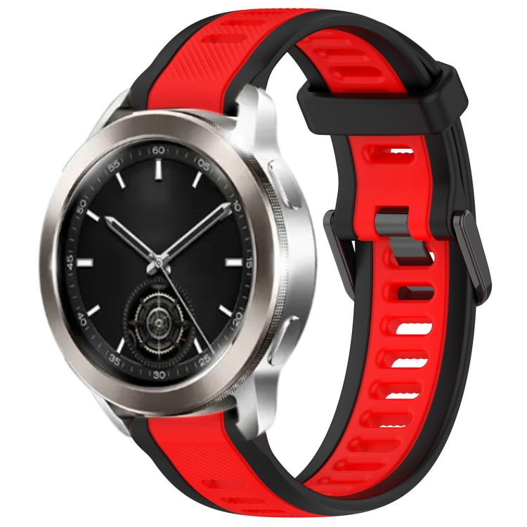 For Xiaomi Watch S3 22mm Two Color Textured Silicone Watch Band(Red+Black) - Watch Bands by PMC TechLife | Online Shopping South Africa | PMC TechLife