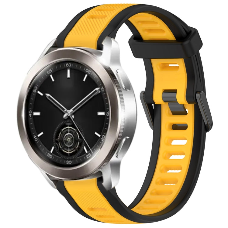 For Xiaomi Watch S3 22mm Two Color Textured Silicone Watch Band(Yellow+Black) - free shipping - PMC TechLife - Order now!