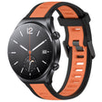 For Xiaomi MI Watch S1 22mm Two Color Textured Silicone Watch Band(Orange+Black) - free shipping - PMC TechLife - Order now!