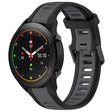 For Xiaomi MI Watch S1 Pro 22mm Two Color Textured Silicone Watch Band(Grey+Black) - Watch Bands by PMC TechLife | Online Shopping South Africa | PMC TechLife