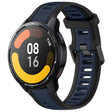 For Xiaomi Watch S1 Active 22mm Two Color Textured Silicone Watch Band(Midnight Blue+Black) - free shipping - PMC TechLife - Order now!