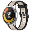 For Xiaomi MI Watch Color 2 22mm Two Color Textured Silicone Watch Band(Starlight + Black) - Watch Bands by PMC TechLife | Online Shopping South Africa | PMC TechLife
