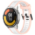 For Xiaomi MI Watch Color 2 22mm Two Color Textured Silicone Watch Band(White+Pink) - free shipping - PMC TechLife - Order now!