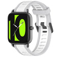 For Xiaomi Haylou RS4 LS12 22mm Two Color Textured Silicone Watch Band(White+Grey) - Watch Bands by PMC TechLife | Online Shopping South Africa | PMC TechLife