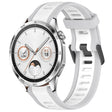 For Huawei Watch GT4 46mm 22mm Two Color Textured Silicone Watch Band(White+Grey) - Watch Bands by PMC TechLife | Online Shopping South Africa | PMC TechLife