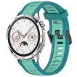 For Huawei Watch GT4 46mm 22mm Two Color Textured Silicone Watch Band(Teal) - Watch Bands by PMC TechLife | Online Shopping South Africa | PMC TechLife