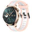 For Honor Watch 4 Pro 22mm Two Color Textured Silicone Watch Band(White+Pink) - free shipping - PMC TechLife - Order now!