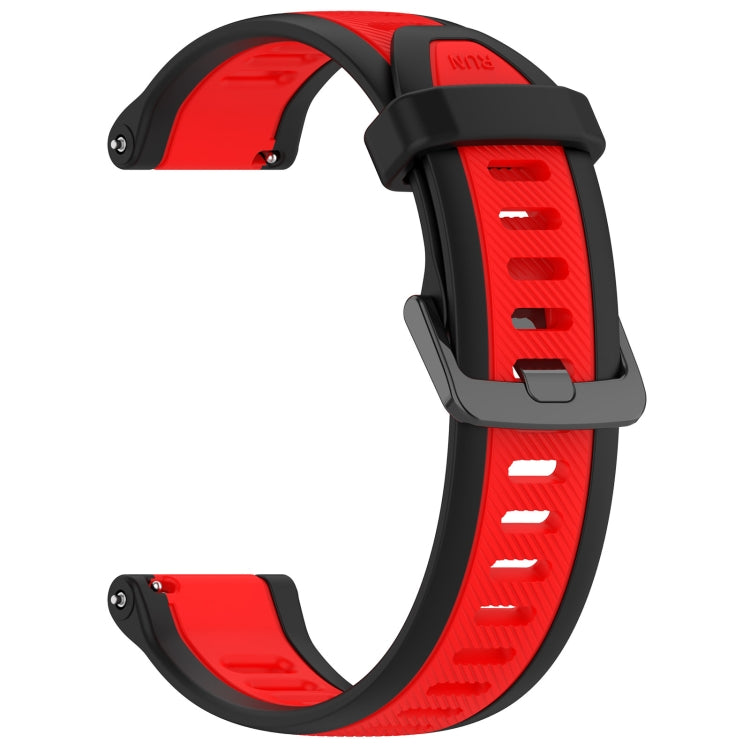 For Huawei Watch GT3 Pro 46mm 22mm Two Color Textured Silicone Watch Band(Red+Black)