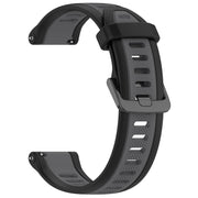 For Huawei Watch GT3 46mm 22mm Two Color Textured Silicone Watch Band(Grey+Black)