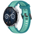 For Huawei Watch GT3 46mm 22mm Two Color Textured Silicone Watch Band(Teal) - Watch Bands by PMC TechLife | Online Shopping South Africa | PMC TechLife