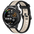 For Huawei Watch GT Runner 22mm Two Color Textured Silicone Watch Band(Starlight + Black) - free shipping - PMC TechLife - Order now!