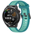 For Huawei Watch GT Runner 22mm Two Color Textured Silicone Watch Band(Teal) - Watch Bands by PMC TechLife | Online Shopping South Africa | PMC TechLife