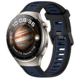 For Huawei Watch 4 22mm Two Color Textured Silicone Watch Band(Midnight Blue+Black) - Watch Bands by PMC TechLife | Online Shopping South Africa | PMC TechLife