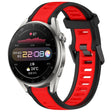 For Huawei Watch 3 Pro 22mm Two Color Textured Silicone Watch Band(Red+Black) - Watch Bands by PMC TechLife | Online Shopping South Africa | PMC TechLife