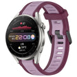 For Huawei Watch 3 Pro 22mm Two Color Textured Silicone Watch Band(Purple) - Watch Bands by PMC TechLife | Online Shopping South Africa | PMC TechLife