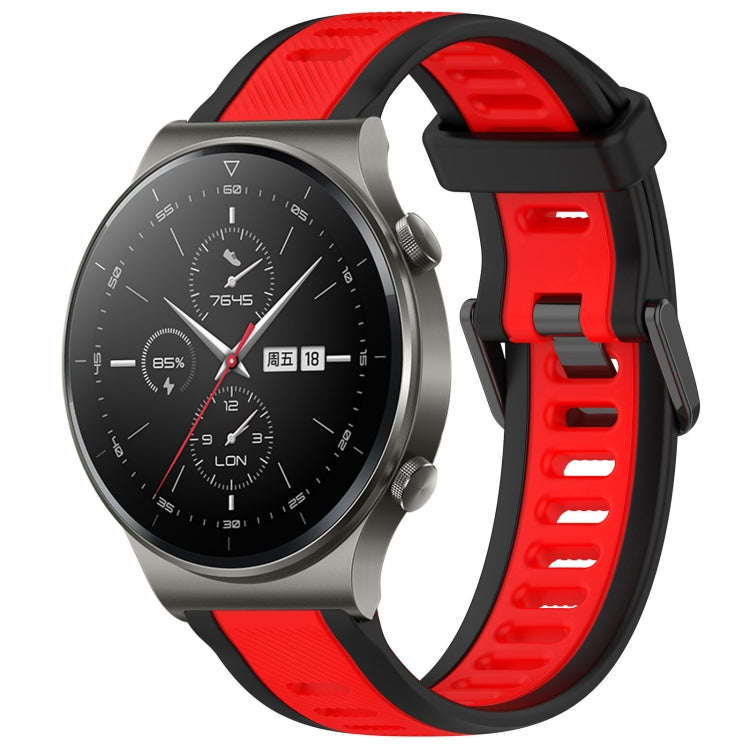 For Huawei GT2 Pro 22mm Two Color Textured Silicone Watch Band(Red+Black) - free shipping - PMC TechLife - Order now!