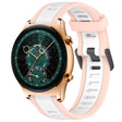 For Honor Watch  GS 4 22mm Two Color Textured Silicone Watch Band(White+Pink) - Watch Bands by PMC TechLife | Online Shopping South Africa | PMC TechLife