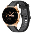 For Honor Watch GS 3 22mm Two Color Textured Silicone Watch Band(Grey+Black) - Watch Bands by PMC TechLife | Online Shopping South Africa | PMC TechLife