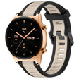 For Honor Watch GS 3 22mm Two Color Textured Silicone Watch Band(Starlight + Black) - Watch Bands by PMC TechLife | Online Shopping South Africa | PMC TechLife