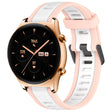 For Honor Watch GS 3 22mm Two Color Textured Silicone Watch Band(White+Pink) - Watch Bands by PMC TechLife | Online Shopping South Africa | PMC TechLife