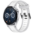 For Huawei Watch GT3 42mm 20mm Two Color Textured Silicone Watch Band(White+Grey) - Watch Bands by PMC TechLife | Online Shopping South Africa | PMC TechLife