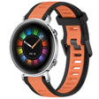 For Huawei Watch GT2 42mm 20mm Two Color Textured Silicone Watch Band(Orange+Black) - Watch Bands by PMC TechLife | Online Shopping South Africa | PMC TechLife