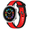 For Huawei Watch GT2 42mm 20mm Two Color Textured Silicone Watch Band(Red+Black) - Watch Bands by PMC TechLife | Online Shopping South Africa | PMC TechLife