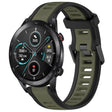 For Honor MagicWatch2 42mm 20mm Two Color Textured Silicone Watch Band(Green+Black) - Watch Bands by PMC TechLife | Online Shopping South Africa | PMC TechLife