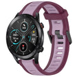 For Honor MagicWatch2 42mm 20mm Two Color Textured Silicone Watch Band(Purple) - Watch Bands by PMC TechLife | Online Shopping South Africa | PMC TechLife