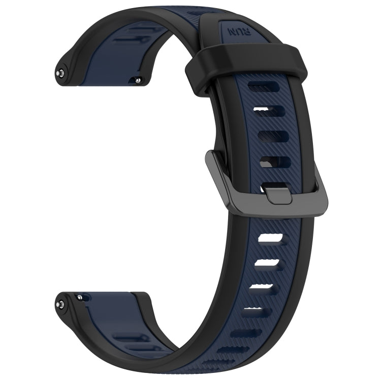 For Amazfit GTS 4 Mini 20mm Two-Color Textured Silicone Watch Band(Midnight Blue+Black) - Watch Bands by PMC TechLife | Online Shopping South Africa | PMC TechLife