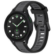 For Samsung Galaxy watch 5 Golf Edition 20mm Two Color Textured Silicone Watch Band(Grey+Black) - Watch Bands by PMC TechLife | Online Shopping South Africa | PMC TechLife