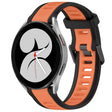 For Samsung Galaxy Watch 4 40mm 20mm Two Color Textured Silicone Watch Band(Orange+Black) - Watch Bands by PMC TechLife | Online Shopping South Africa | PMC TechLife