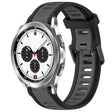 For Samsung  Galaxy Watch 4 Classic 42mm 20mm Two Color Textured Silicone Watch Band(Grey+Black) - Watch Bands by PMC TechLife | Online Shopping South Africa | PMC TechLife