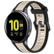 For Samsung Galaxy Watch Active 2 44mm 20mm Two Color Textured Silicone Watch Band(Starlight + Black) - Watch Bands by PMC TechLife | Online Shopping South Africa | PMC TechLife